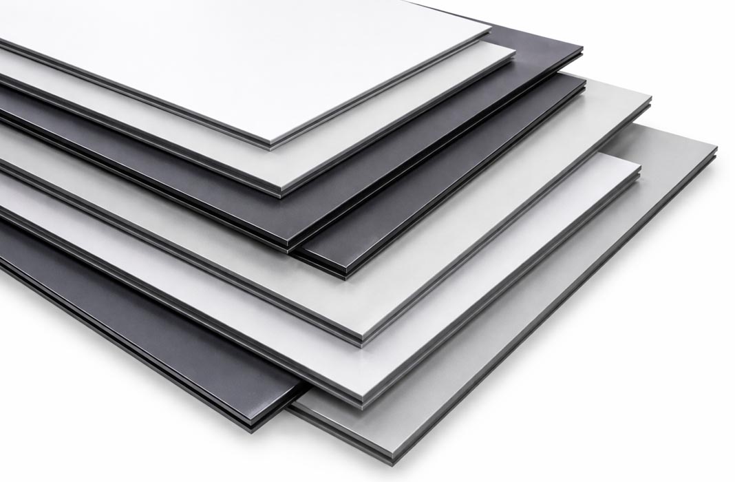 Aluminiumverbundplatten 3 mm und 4 mm – verschiedene Ausführungen